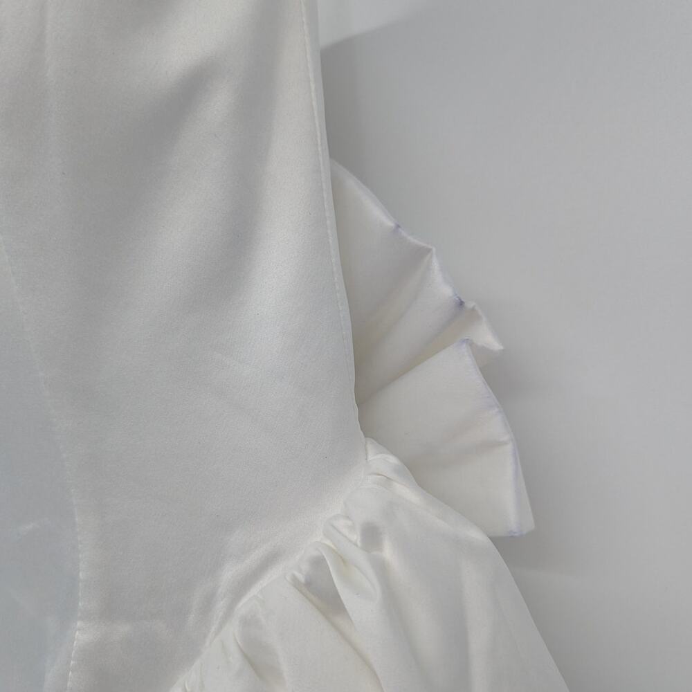 Babyboo Lotus Mini Dress M Ivory Strapless Bow Bubble Hem NWT Flawed - Picture 5 of 6